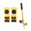 Furniture Mover Tool Set Furniture Transport Lifter Heavy Stuffs Moving Tool 4 Wheeled Mover Roller+1 Wheel Bar Hand Tools Set - Korvel