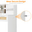 Vanity Desk Set Stool & Dressing Table with LED Lighting Mirror Drawer and Wood Cosmetic Table Chest of Drawers White Color - Korvel