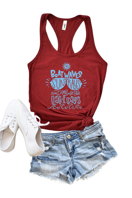 Boatwaves & Sunrays Racerback Tank Top