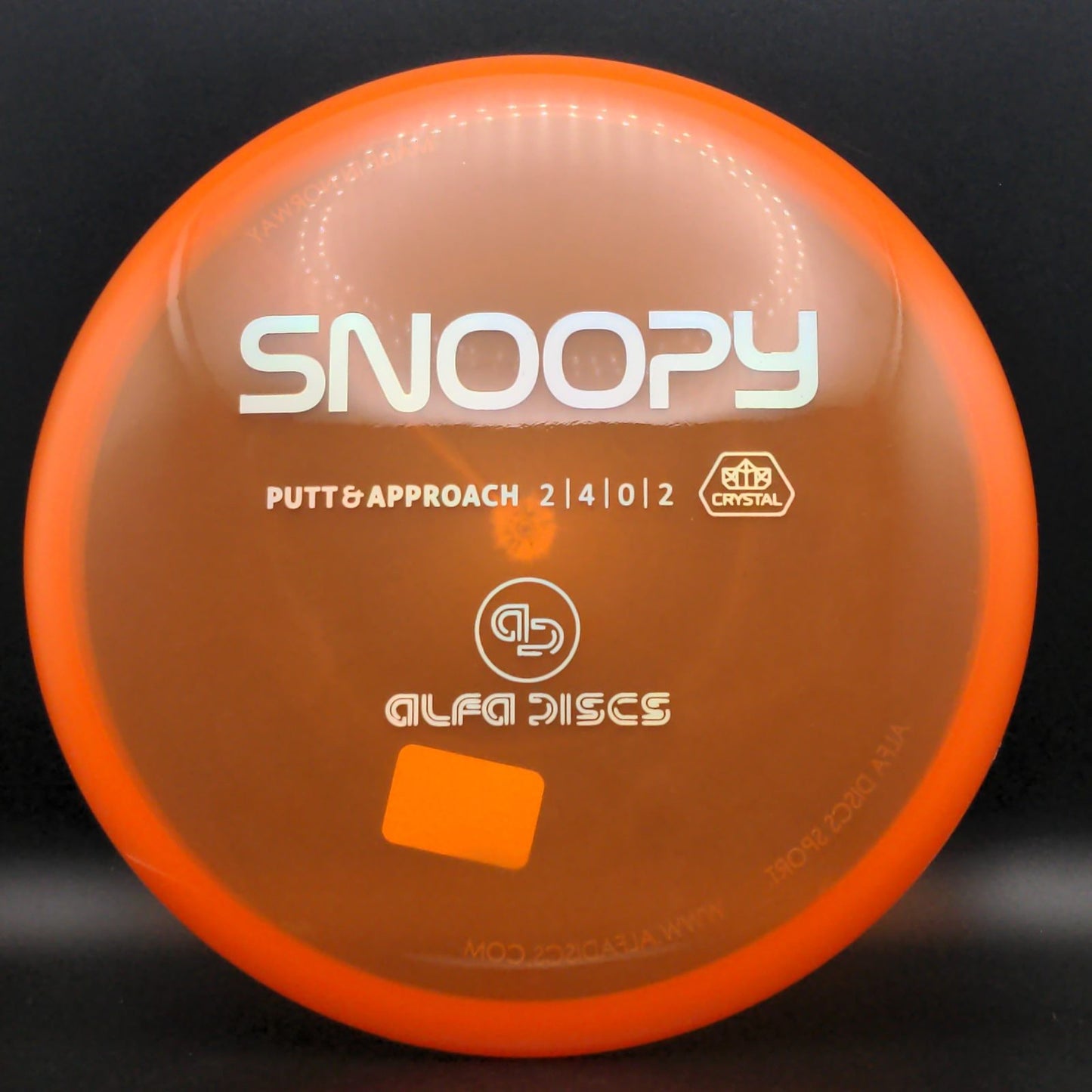 Crystal Snoopy Putter - Premium Disc Golf Experience