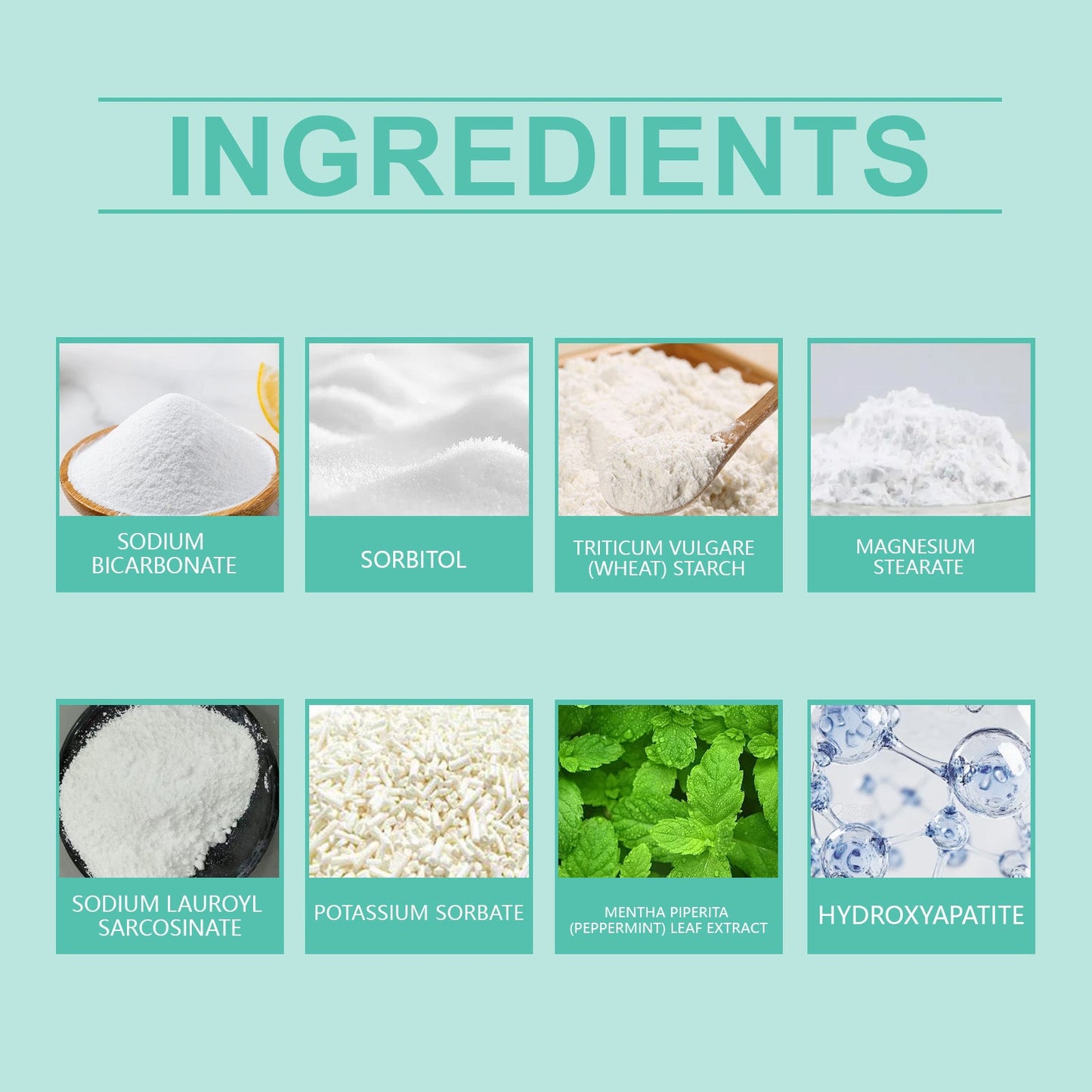 Mint Brightening Toothpaste Tablets for Fresh Breath