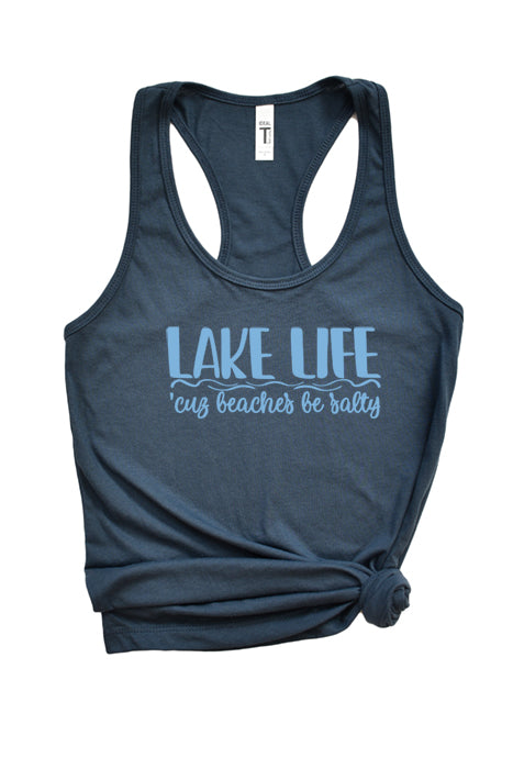 Beaches be Salty Racerback Tank Top