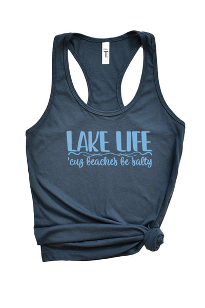 Beaches be Salty Racerback Tank Top