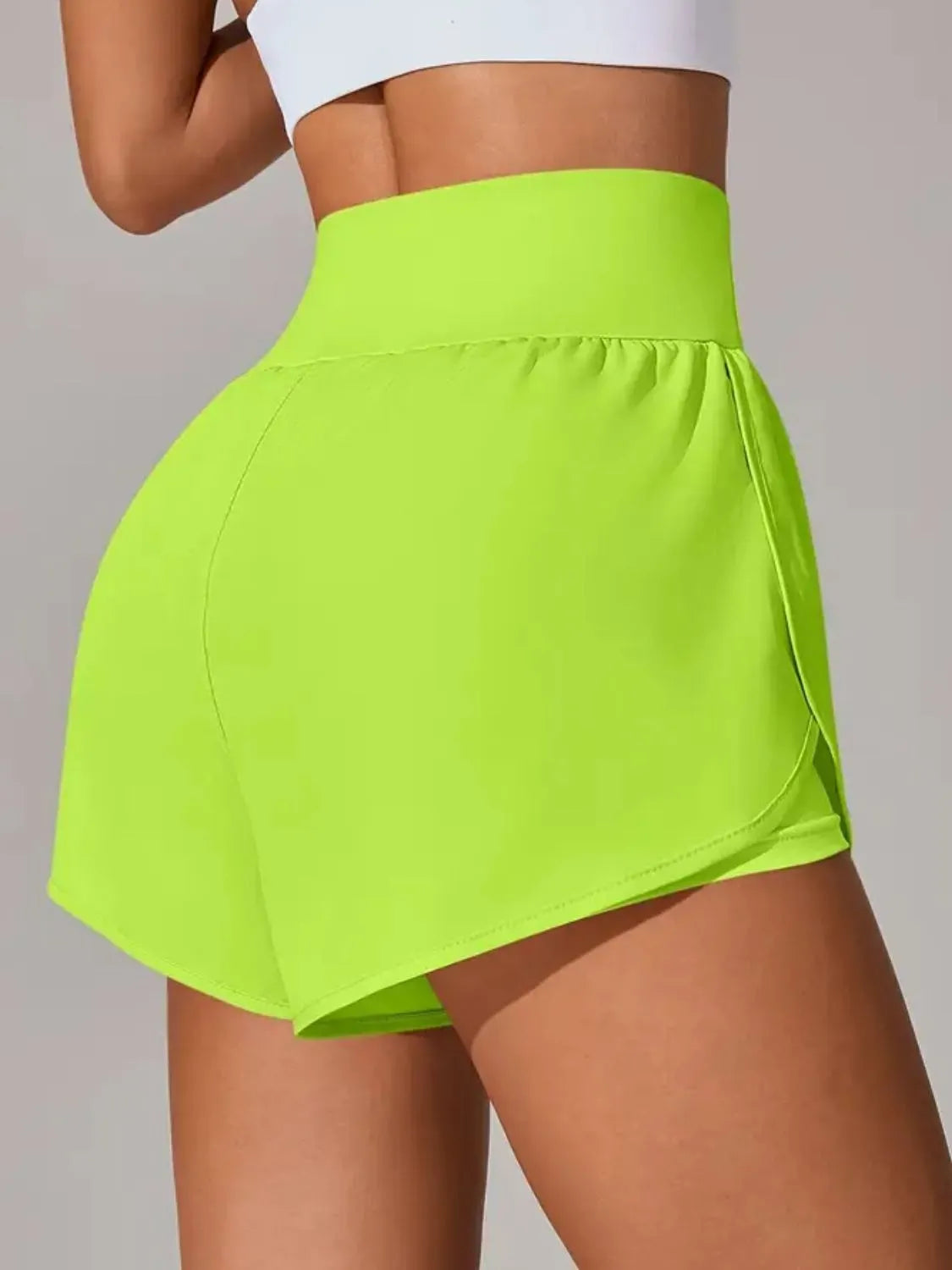 Shorts Actifs Taille Haute avec Poches