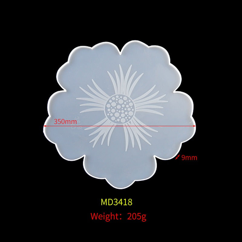 Ensemble de moules à sous-verres en fleur de cerisier - Moules en silicone