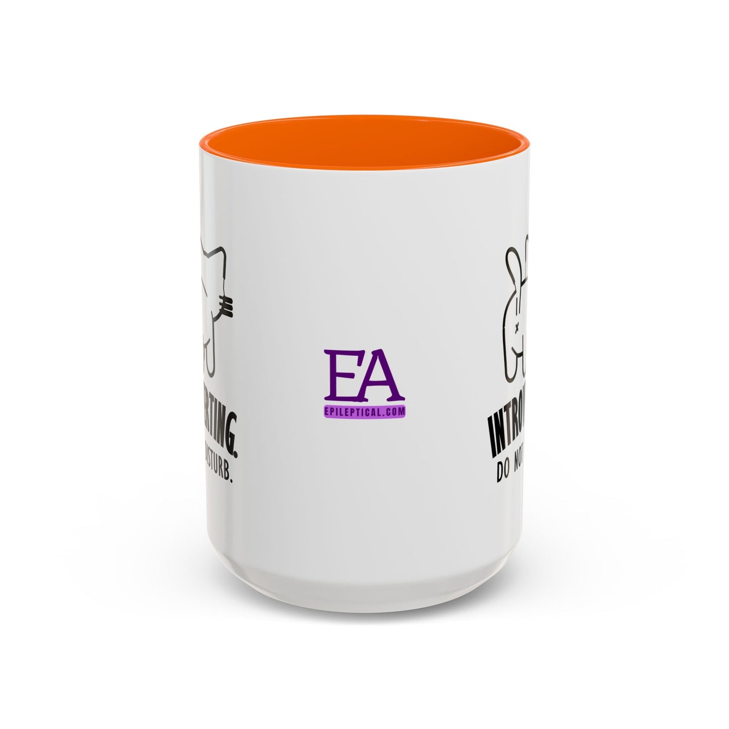 Introvertido. No molestar. Taza de café de gato en dos tonos