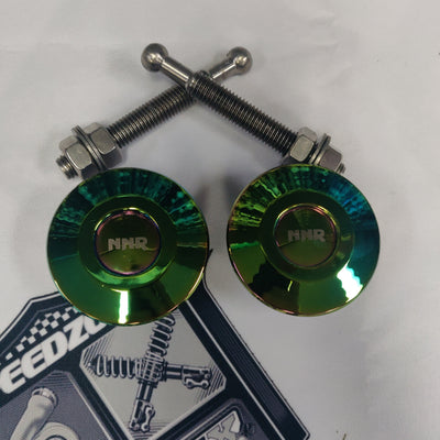 Nnr 60mm Push Button Bonnet Hood Pin Lock Clip Kit - Neo Chrome