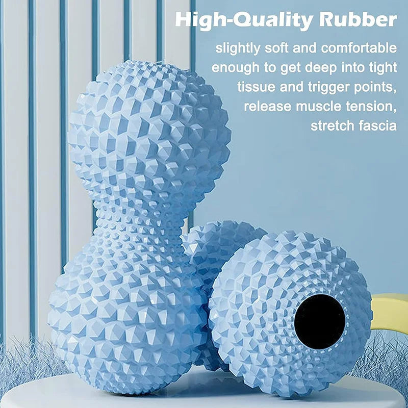 EVA Peanut Massage Ball Double Lacrosse Massage Ball Mobility Ball for Physical Therapy Deep Tissue Massage Tool Back Hand Foot - Korvel