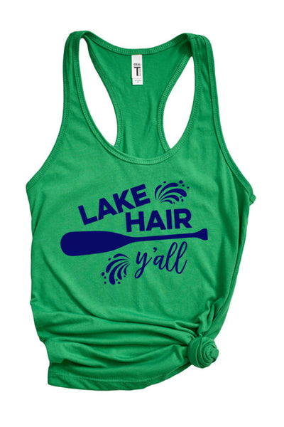 Lake Hair Y'all Racerback Tank Top