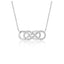 Double Infinity Diamond Pendant in 14k White Gold