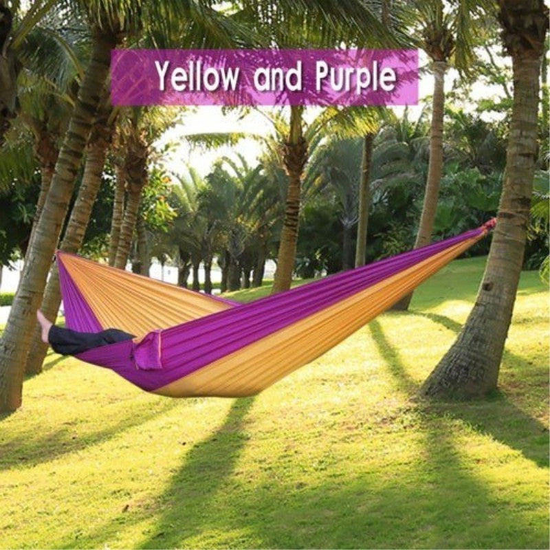 Portable Double Hammock - Durable Nylon for Outdoor Relaxation