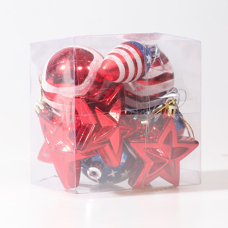 Ensemble de décorations de boules de Noël pour la fête de l'Indépendance