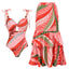 Elegant One-Piece Swimsuit for Women in Red