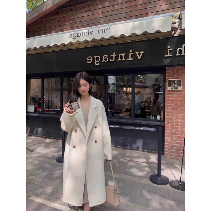 Manteau en laine double face élégant pour femmes