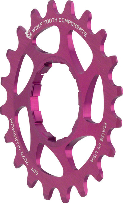 Wolf Tooth Single Speed Aluminum Cog - 20t for 3/32" Chains - Purple