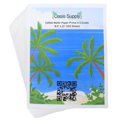 Paquete de Papel de Wafle Rectangular Comestible Oasis Supply, 8" x 11"