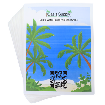 Paquete de Papel de Wafle Rectangular Comestible Oasis Supply, 8" x 11"
