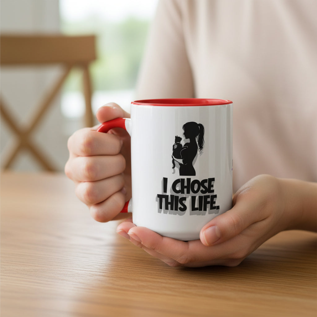 J'ai Choisi Cette Vie Tasse de Femme Amoureuse des Chats | Tasse à Café Sassy