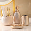 Rose Gold Ceramic Tooth Brushing And Washing Set 4 Pieces - Korvel