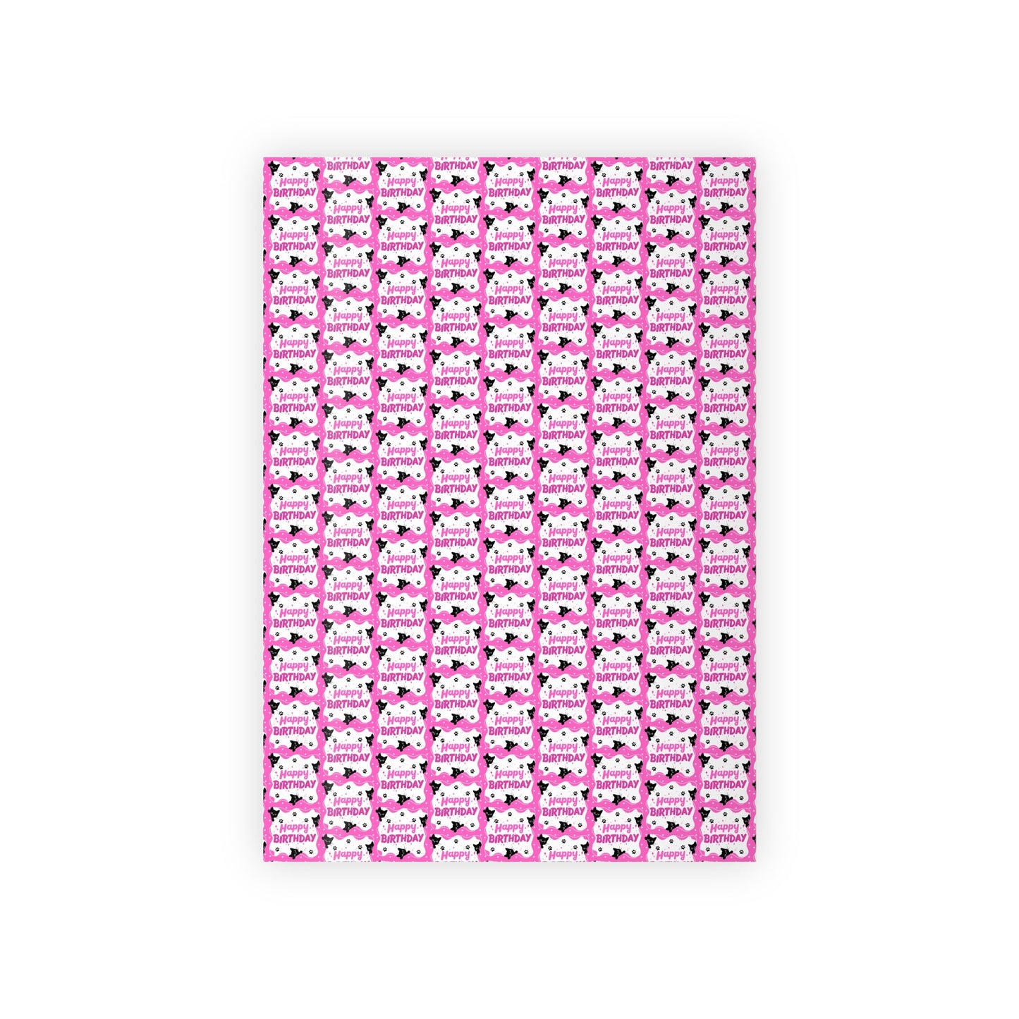 Pink Kitty Birthday Wrapping Paper Roll