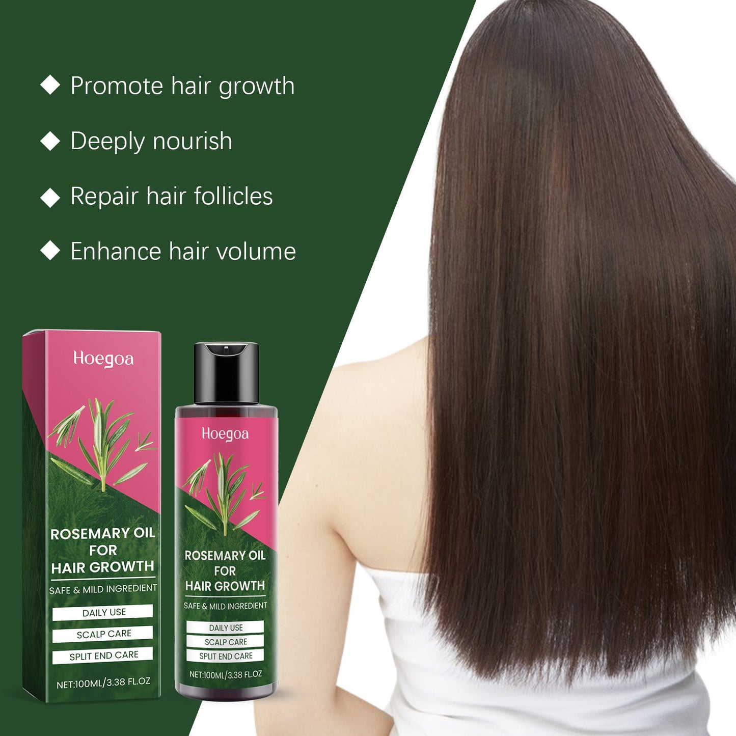 Rosemary Oil For Hair Growth, Promotes Healthy And Nourishing Strong Hair Essential Oil Hair Growth Oil - Korvel