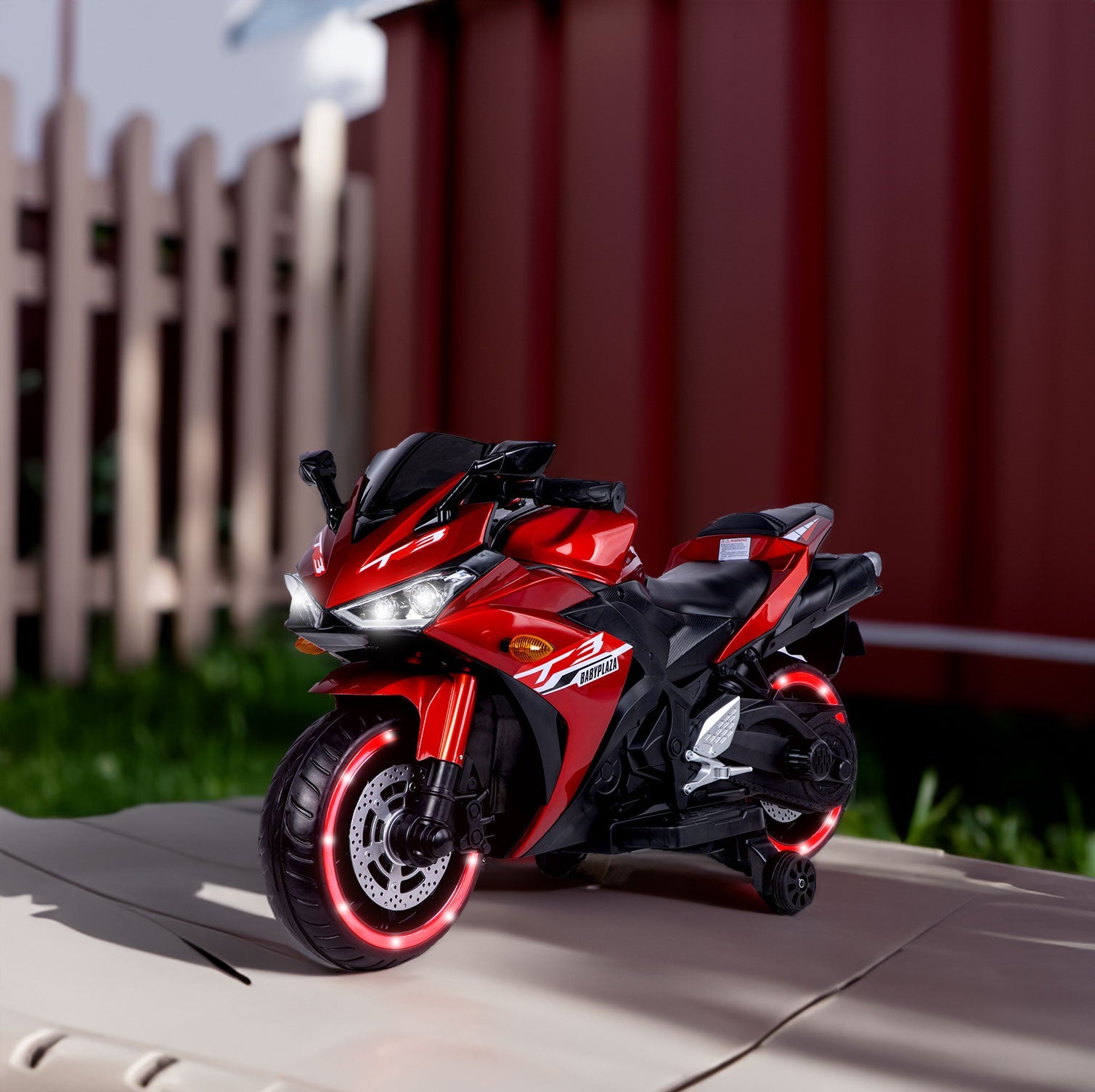 kids motorcycle 12V motorcycle for kids 3 4 5 6 years Boys Girls 12v7ah kids motorcycle ride on toy with Training Wheels - Korvel