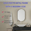 Matte Black Oval Embedded Medicine Cabinet with Mirror