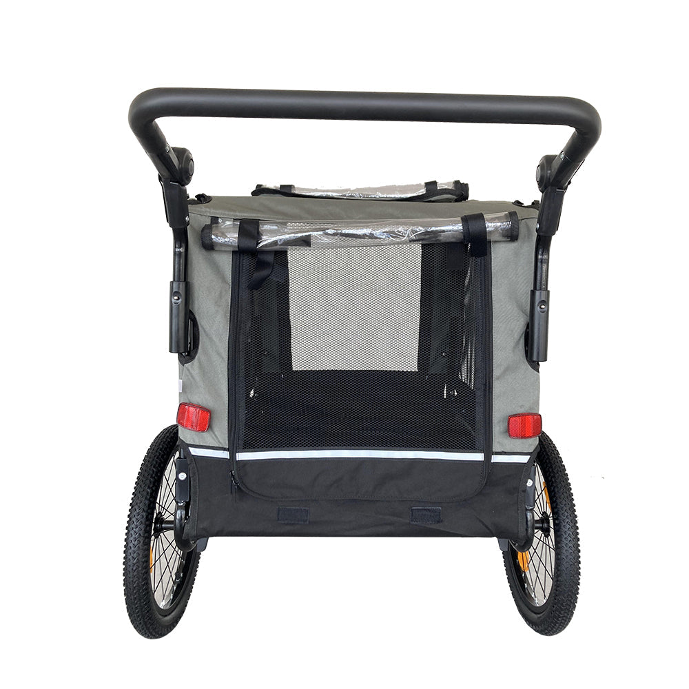 Outdoor Heavy Duty Foldable Utility Pet Stroller Dog Carriers Bicycle Trailer - Korvel