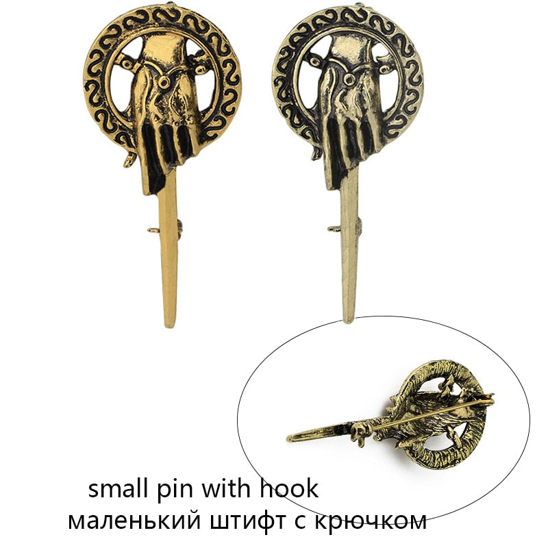Game of Thrones Song of Ice and Fire Brooch Hand of the King Lapel Inspired Authentic Prop Pin Badge Brooches Movie Jewelry - Korvel