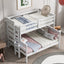 Wood Twin over Full Bunk Bed with Ladder White - Korvel