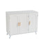 Sideboard Buffet cabinet with 3 doors and removable shelves, for living room, dining room, ivory white - Korvel