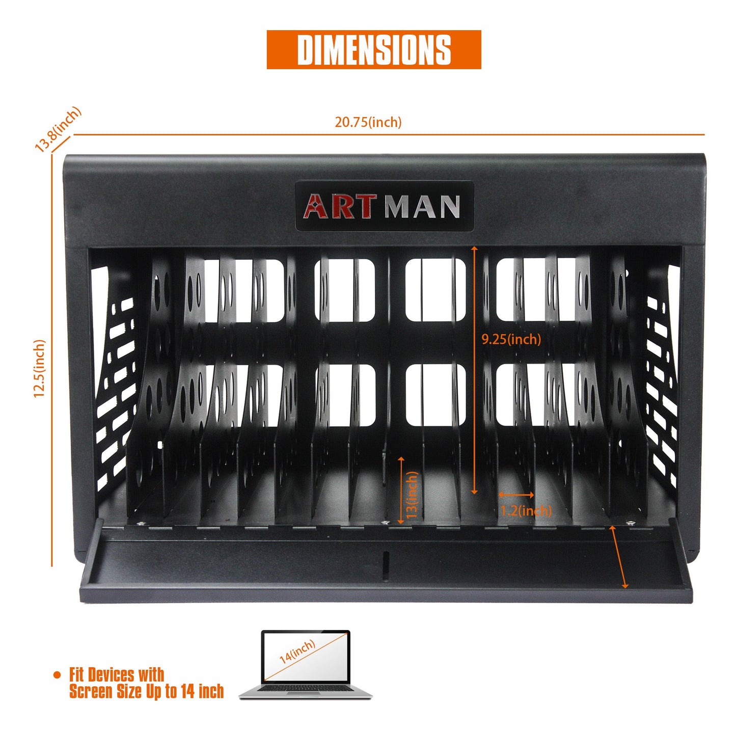 16 Bay Locking Charging Cabinet for Laptops and Chromebooks