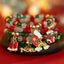Conjunto de Pulseras de Cerámica Suave con Perlas de Caramelo Navideño