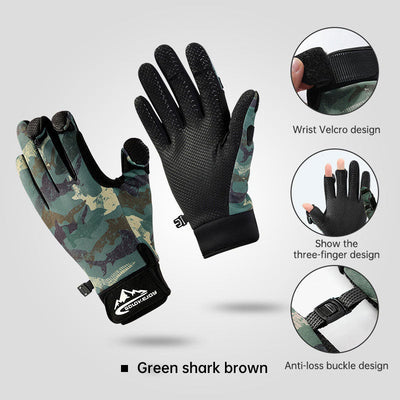 Premium Outdoor Fishing Gloves for Men - Three-Finger Design