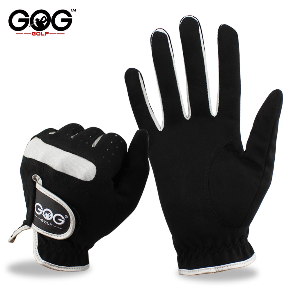 1 Pcs Men's Golf Glove Left Hand Right Hand Micro Soft Fiber Breathable Golf Gloves Men Color Black Brand GOG - Korvel
