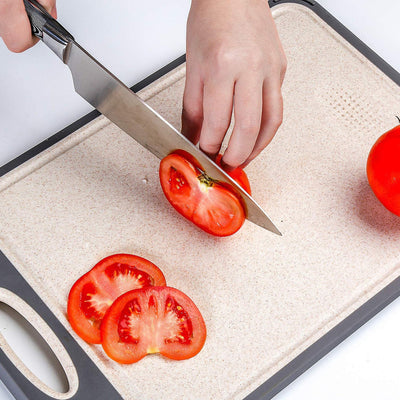 Double-Sided 2-in-1 Cutting Board - Stainless Steel & PP