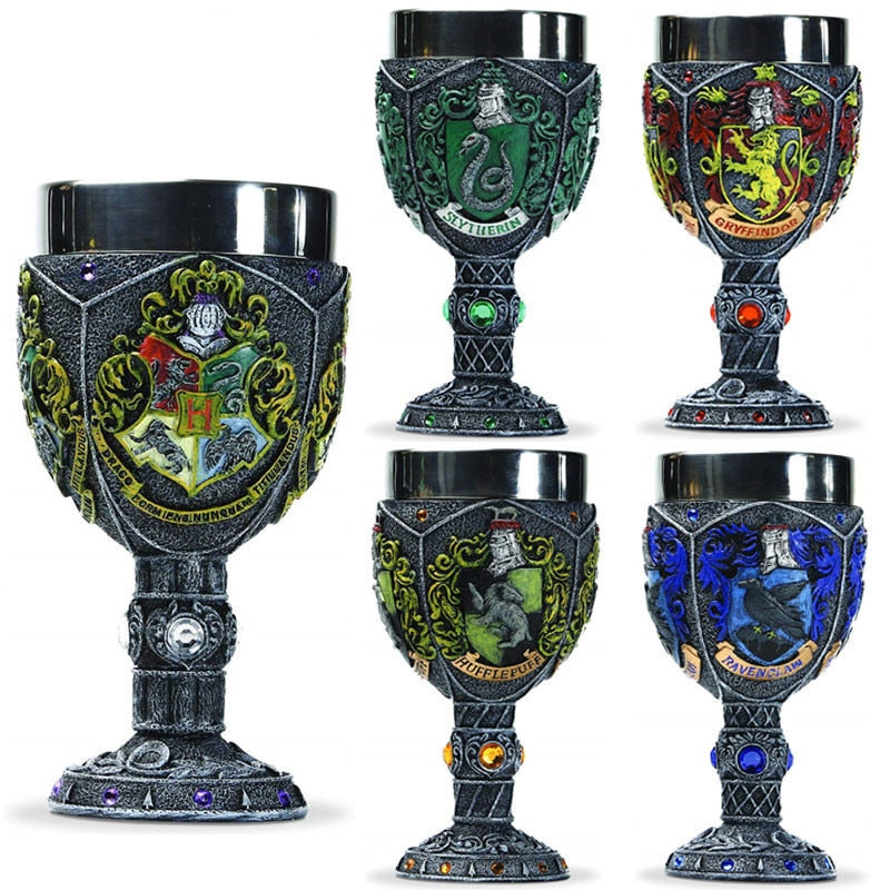 Creative Stainless Steel Goblet & 3D Resin Coffee Cup Artistic Goblet Resin Wine Glass Cups Drinkware Mugs - Korvel