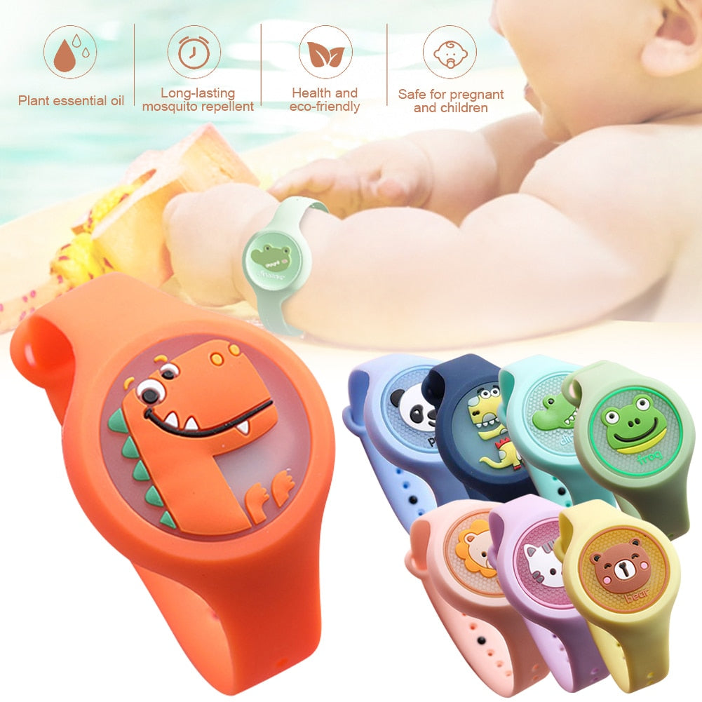Kids Mosquito Repellent Watch Lightweight Natural Mosquito Repellent Bracelet Plant Essential Oil Mosquito Repellent Device - Korvel