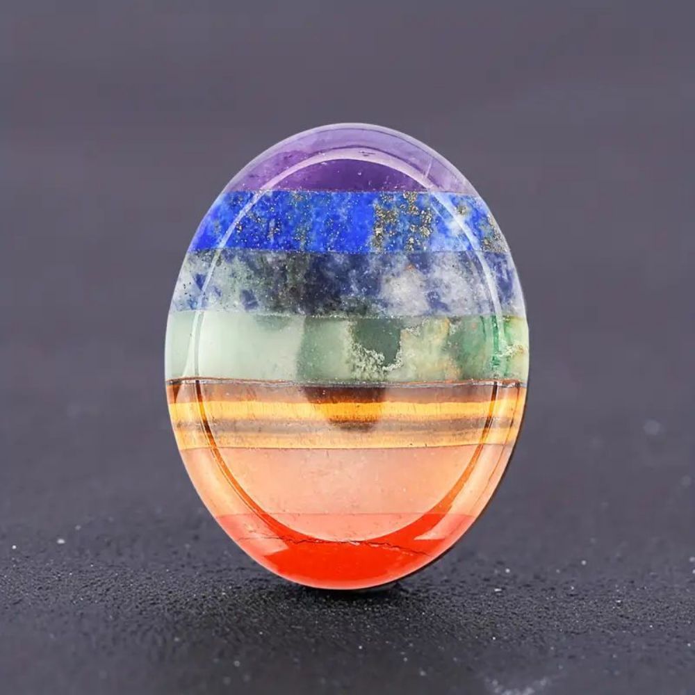 Thumb Worry Stones Oval Massage Quartz Healing Crystal Chakra Energy Therapy Meditation Spiritual Natural Gemstone Decor - Korvel