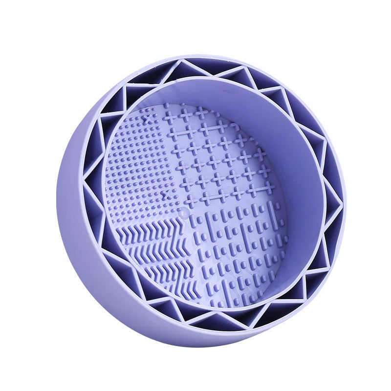 Reusable Makeup Brushes Cleaning Bowl Soft Texture Silicone Cosmetic Beauty Washing Bowl - Korvel