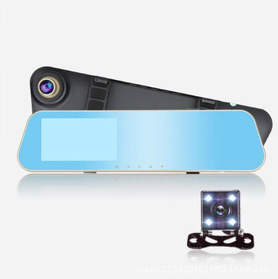 Full HD 1080P Car Dvr Camera Auto 4.3 Inch Rearview Mirror Digital Video Recorder Dual Lens Registratory Camcorder - Korvel