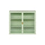 27.56"Glass Doors Modern Two-door Wall Cabinet with Featuring Three-tier Storage Mint Green - Korvel