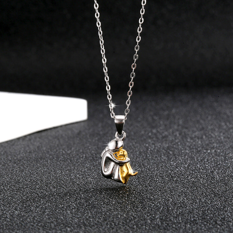S925 Sterling Silver Embrace Necklace - Minimalist Design