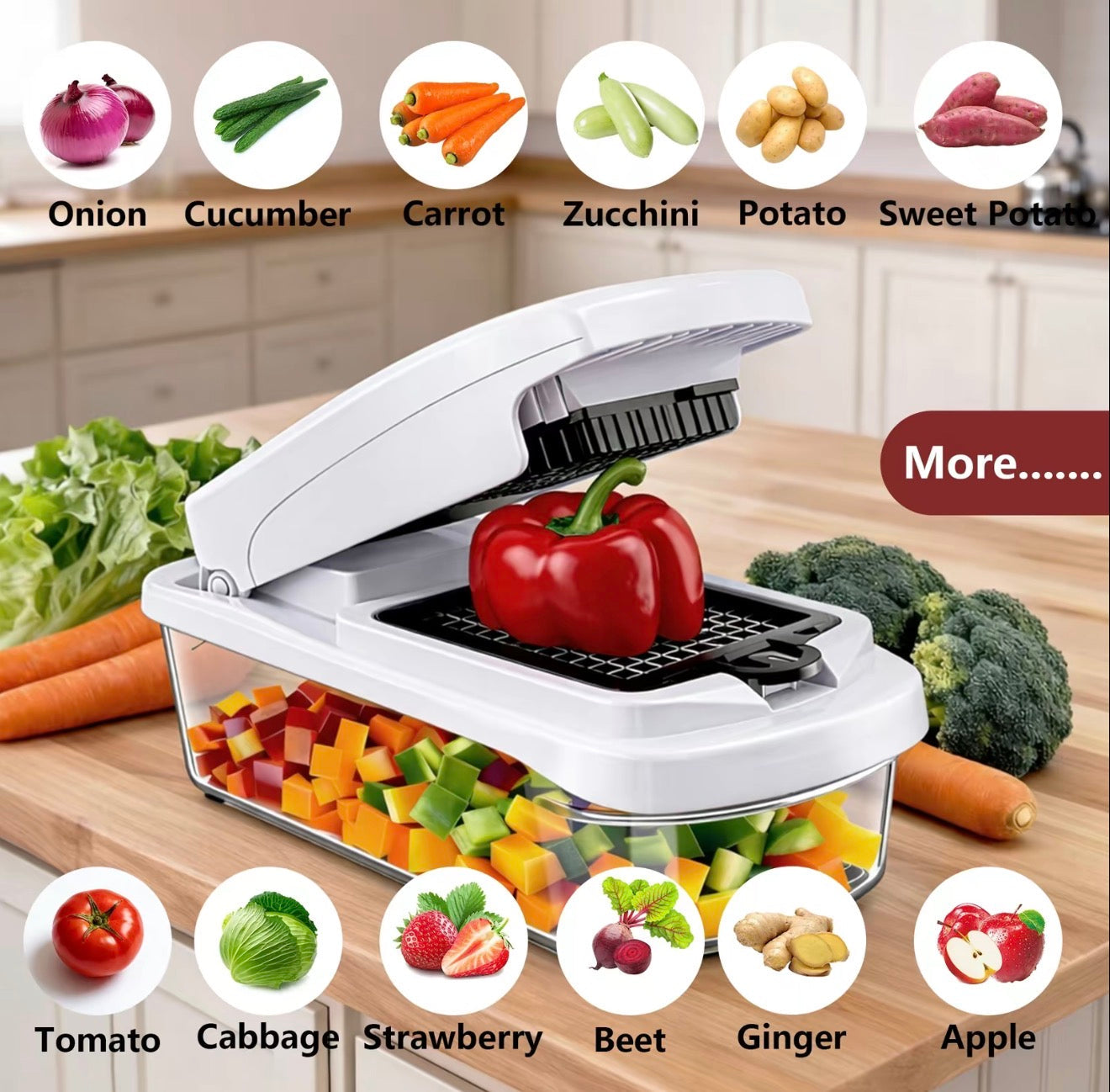 Cortador Multi Cuchilla SlicePro - Esencial de Cocina Versátil