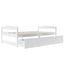 Elegant Twin Size Platform Bed with Two Drawers - White