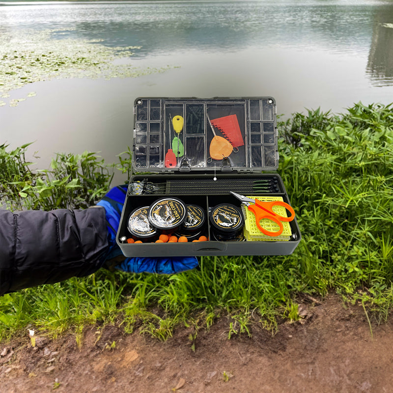 Portable Fishing Tackle Box with Magnetic Compartments