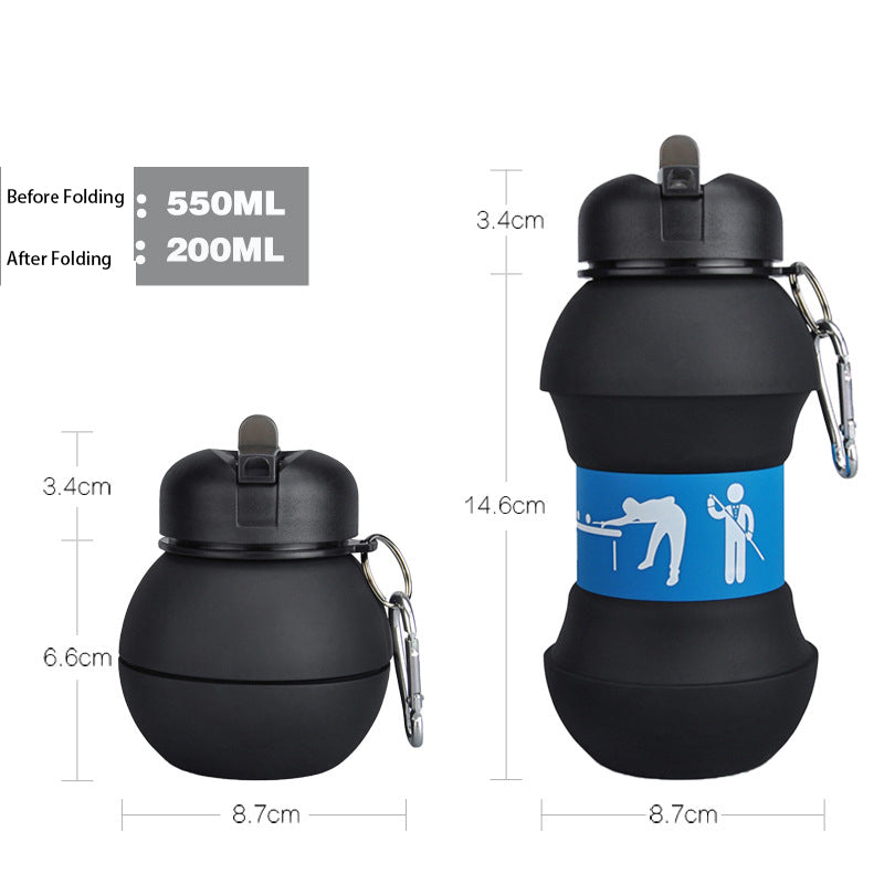 Botella de Agua Plegable de Silicona Portátil para Actividades al Aire Libre
