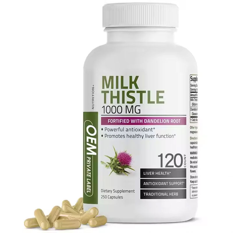 120 capsules of milk thistle grass dandelion root liver supplement - Korvel