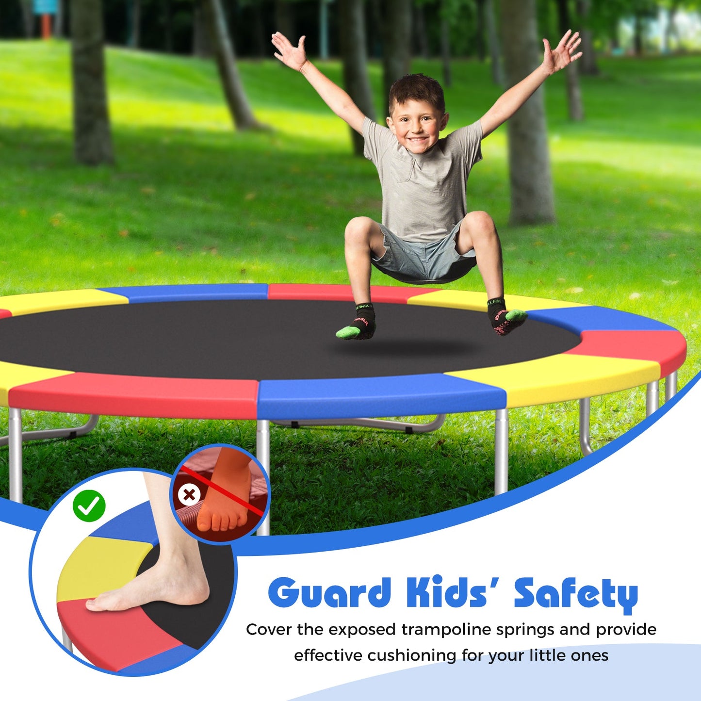 16 Feet Trampoline Safety Pad Replacement with Fixing Straps