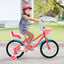 Bicicleta de 16 Pulgadas para Niñas con Asiento para Muñeca y Ruedas de Entrenamiento para Edades de